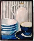 Still life with blue cup